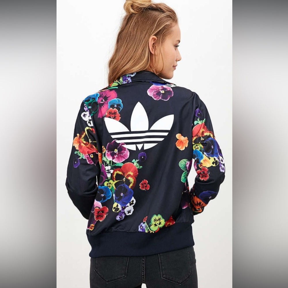 Adidas Originals RARE DISCONTINUED Firebird Floral Burst Zip Track Jacket Small